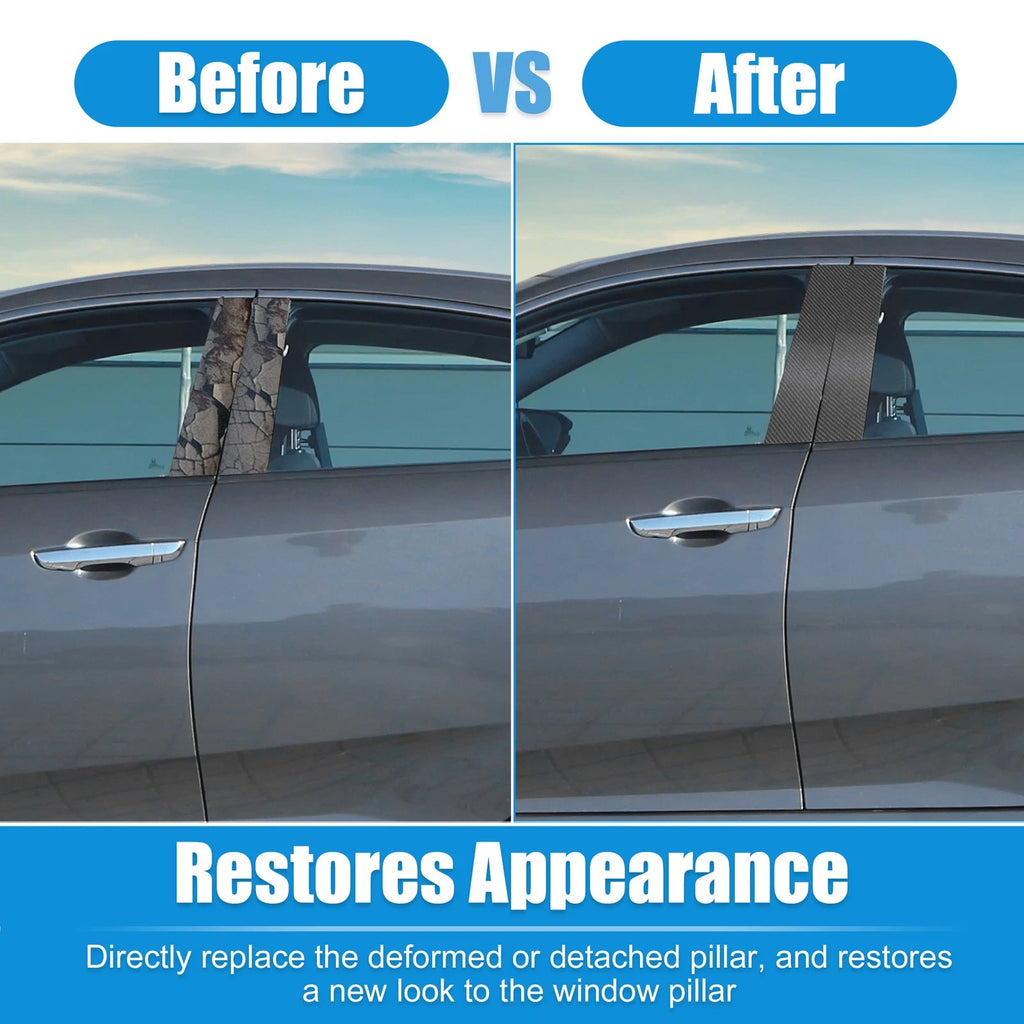 Pillar Post Window Cover Side Door Set for Honda Civic Sedan (2006–2011)