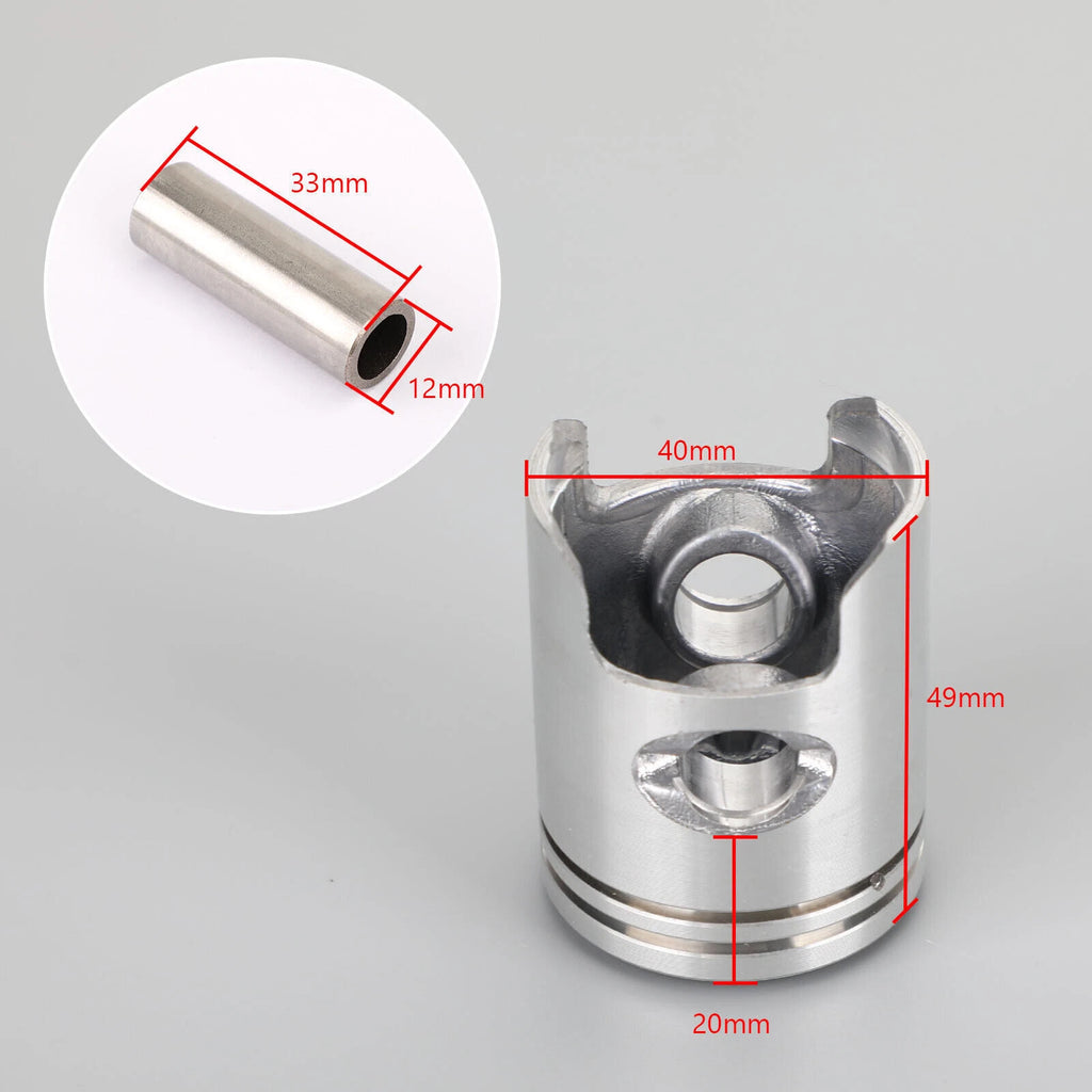 Piston Kit & Rings Set for Honda ZX 50, Live Dio, WW 50, Topic, NH 50 (UKT9)
