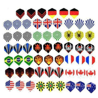 60-Pack Dart Flights for Darts (Multi-Styles) T4D4 Y0M3 Y5O4