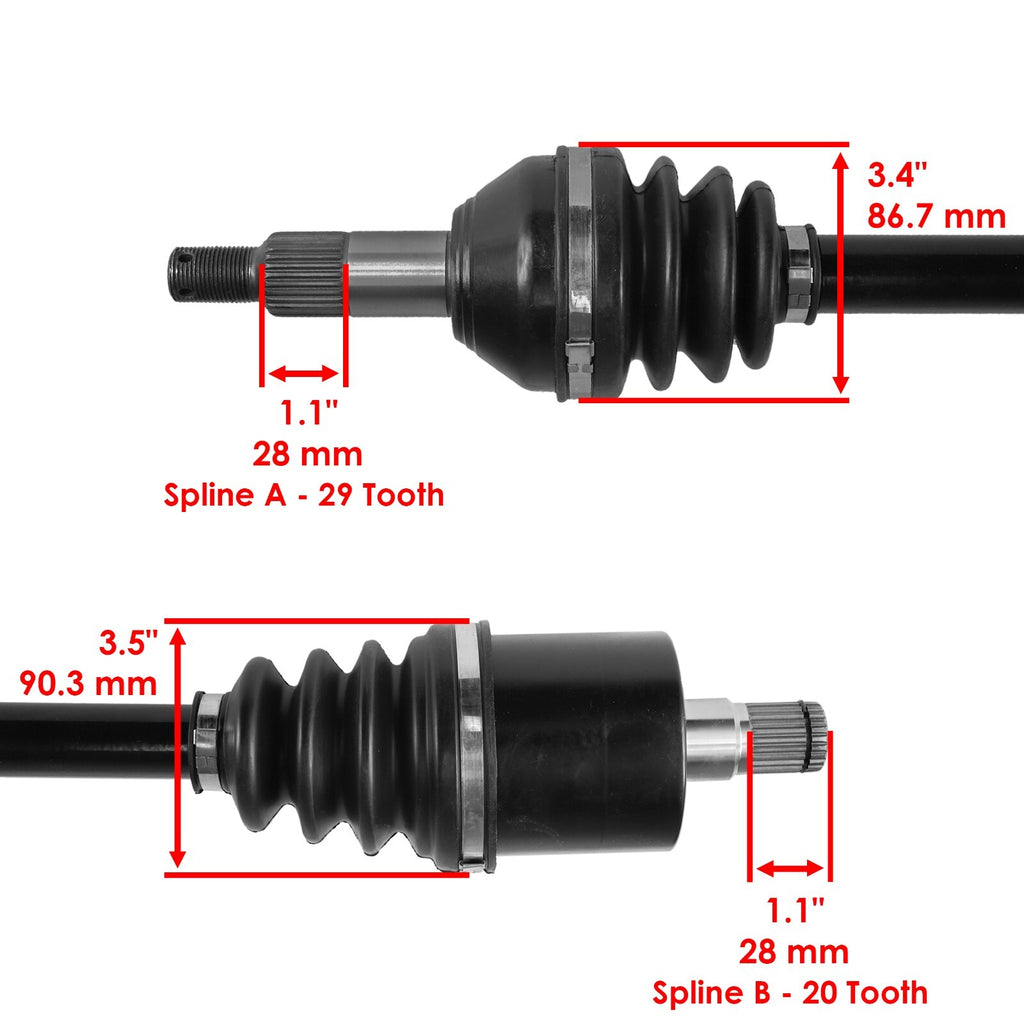 Rear Left Right CV Axle Kit for Can Am Maverick Max 1000R 2016-2017