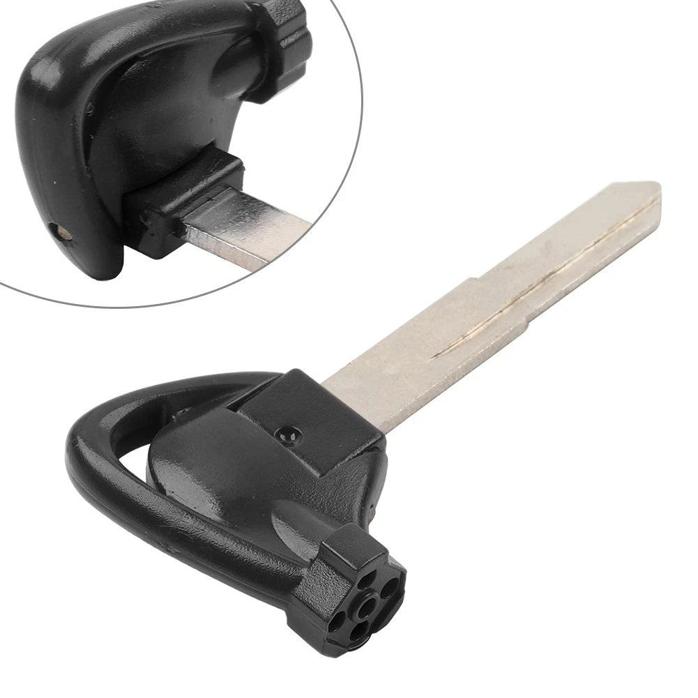 Right Ignition Key Blank Uncut Blade Black For Yamaha Motorbike Scooter