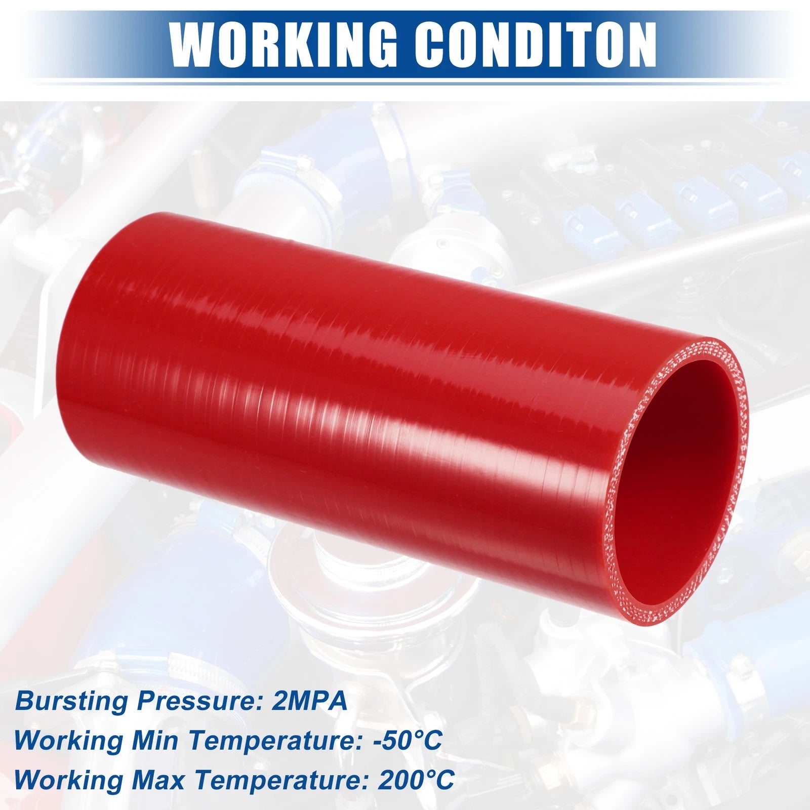 2.25" ID 6" Length Silicone Reducer Hose for Intercooler (Universal)