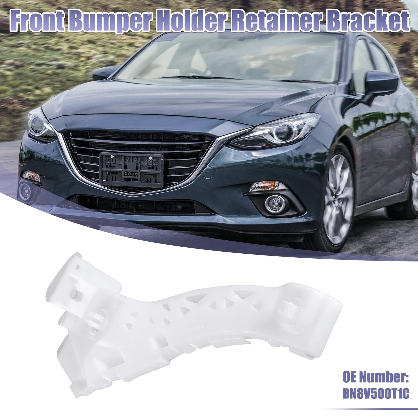 Front Left Side Bumper Mounting Bracket Replacement for Mazda 3 (2004–2009)