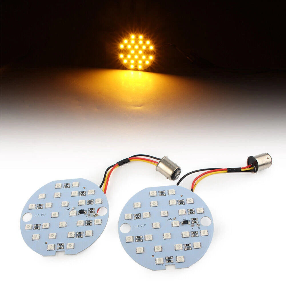 Pair 1157 BAY15D 30LED Turn Signal/Daytime Running Light for Harley
