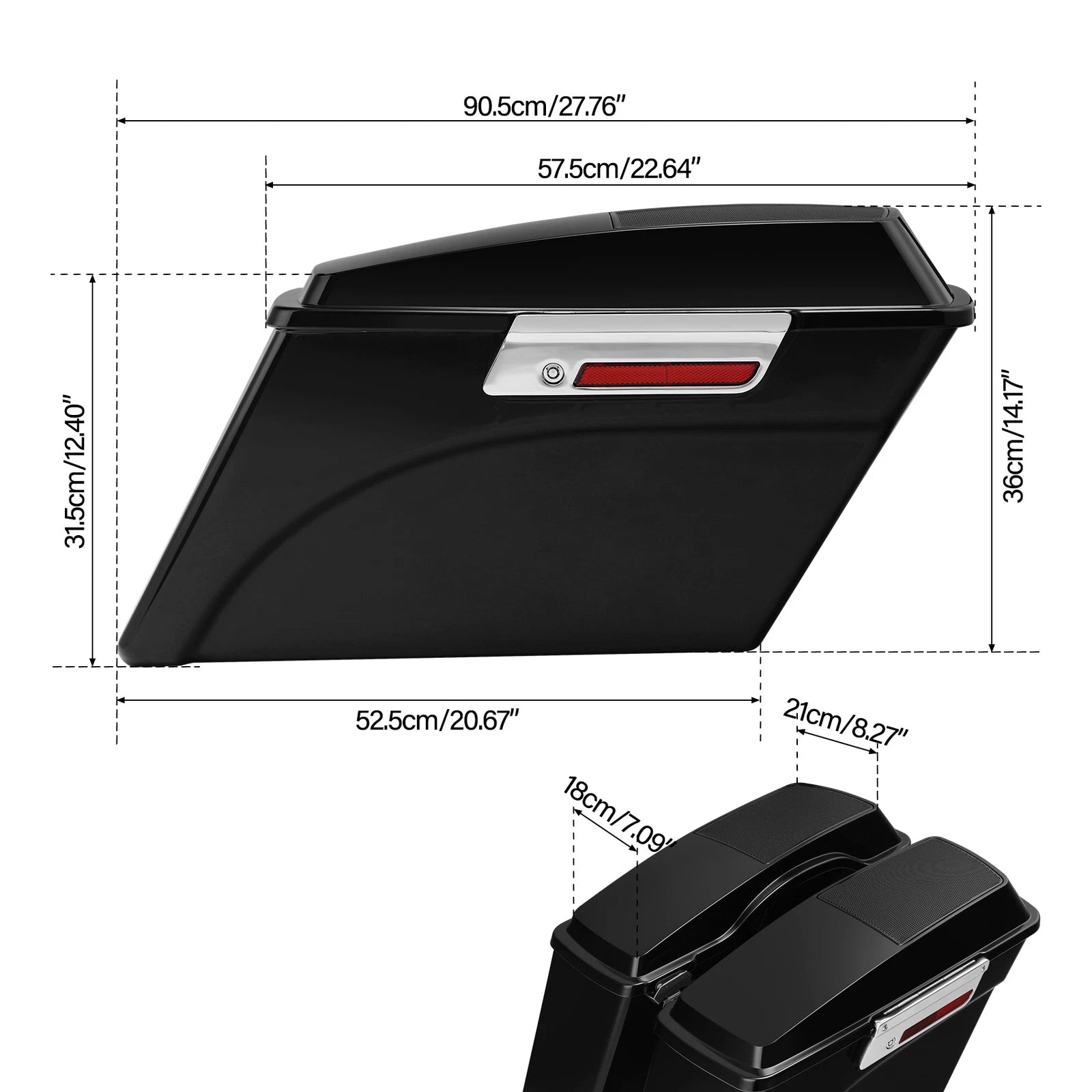 Saddlebags 6"x9" Speakers Lid & Conversion Bracket for Harley Dyna (2008–2017)