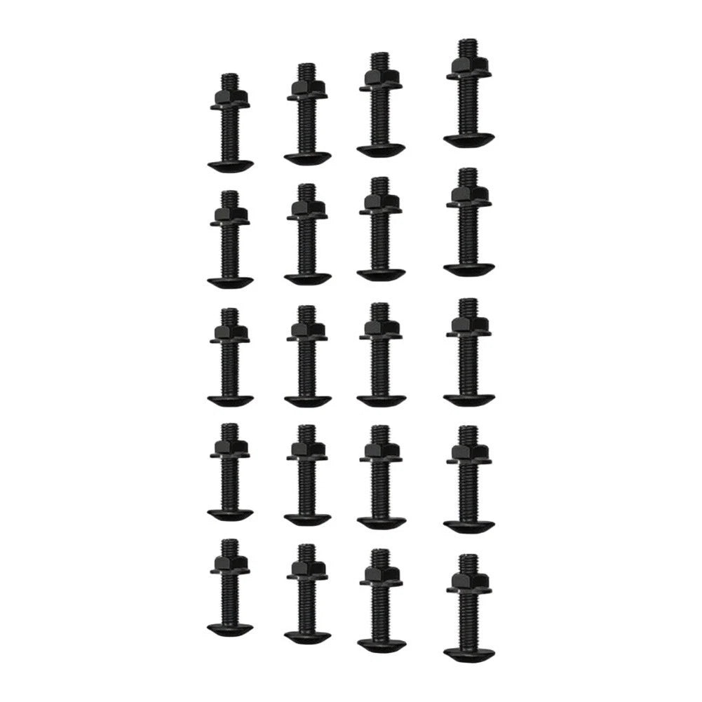 20 Pcs Black Mushroom Head Socket Screws M8 30mm 35mm for Automotive Use