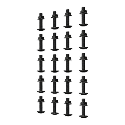 20 Pcs Black Mushroom Head Socket Screws M8 30mm 35mm for Automotive Use