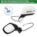 Left Side Door Mirror for Honda Civic (2012–2013) Manual Folding White
