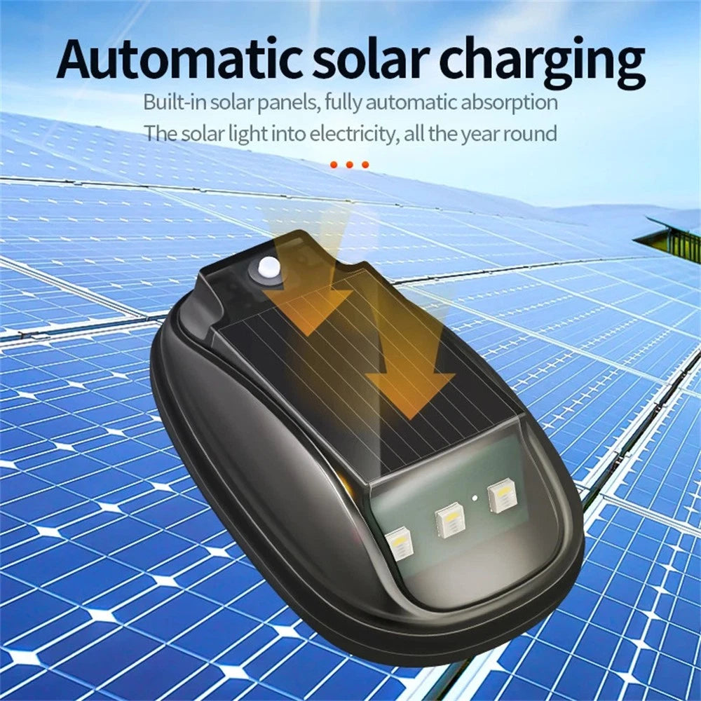 4Pcs LED Wireless Solar+USB Powered Cab Lights for Truck