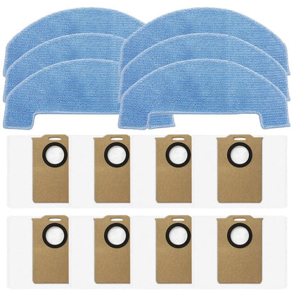 Replacement Mop Pads and Dust Bags for Trouver E10