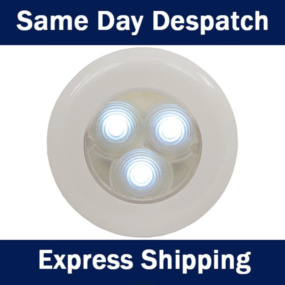 3 LED Waterproof 12 Volt Compact Cockpit Courtesy Light for Boat Caravan