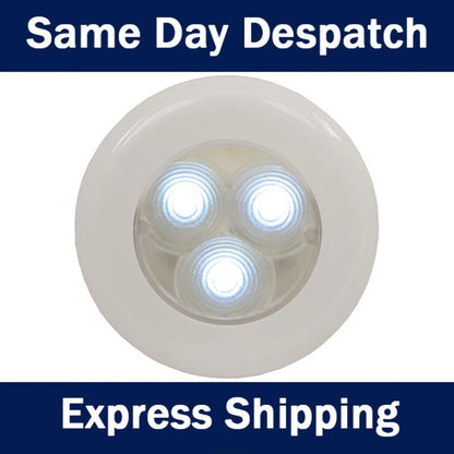 3 LED Waterproof 12 Volt Compact Cockpit Courtesy Light for Boat Caravan