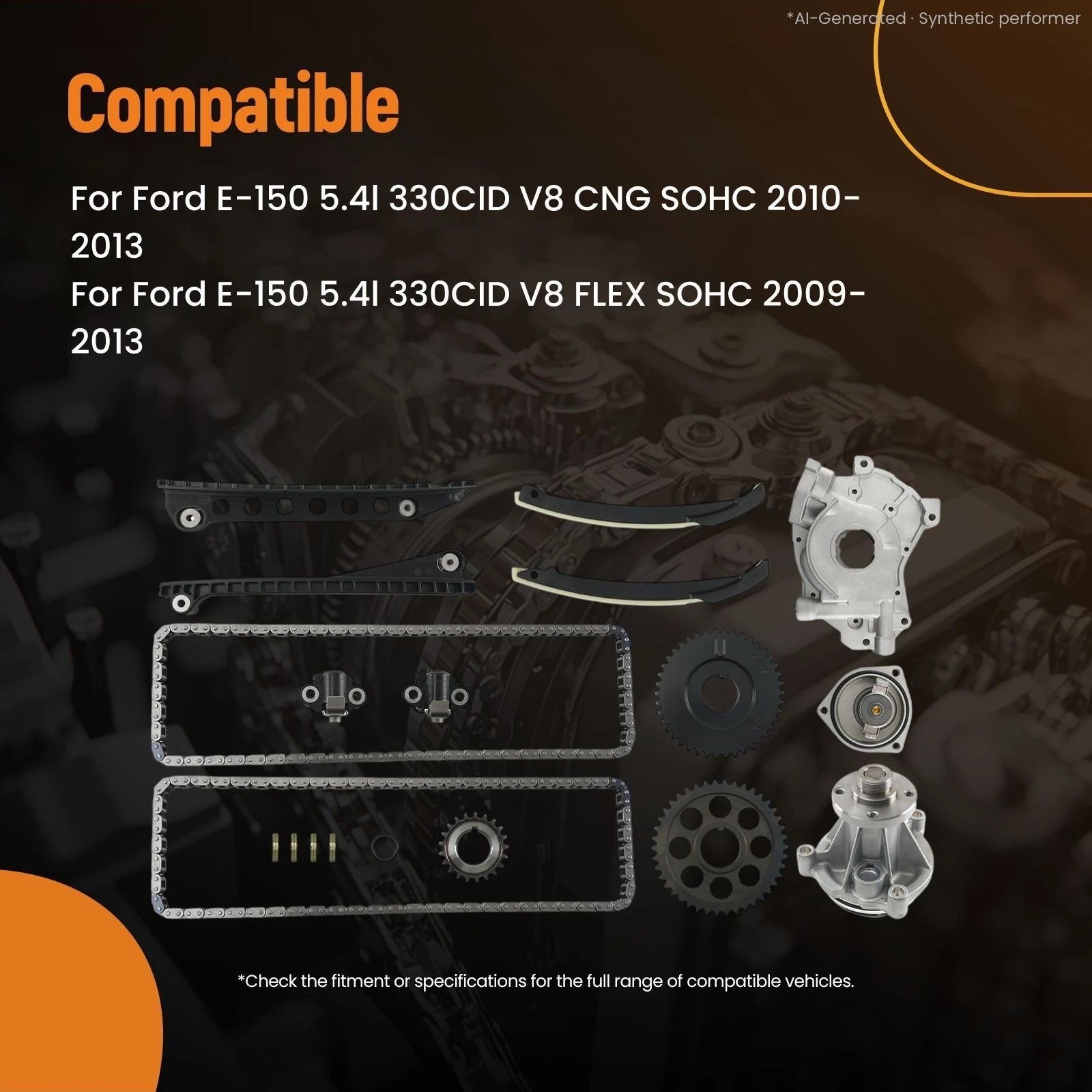Timing Chain Kit for Ford E-150 5.4L V8 (2009–2013) 5L3Z6600AA