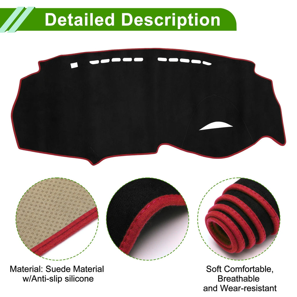 Dashboard Dash Cover Mat for Honda Insight 2009–2014 Sun Protector Black Red