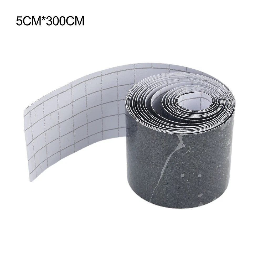 Car Door Sill Protector Strip for Universal Fit (5cm x 3M) Carbon Fiber
