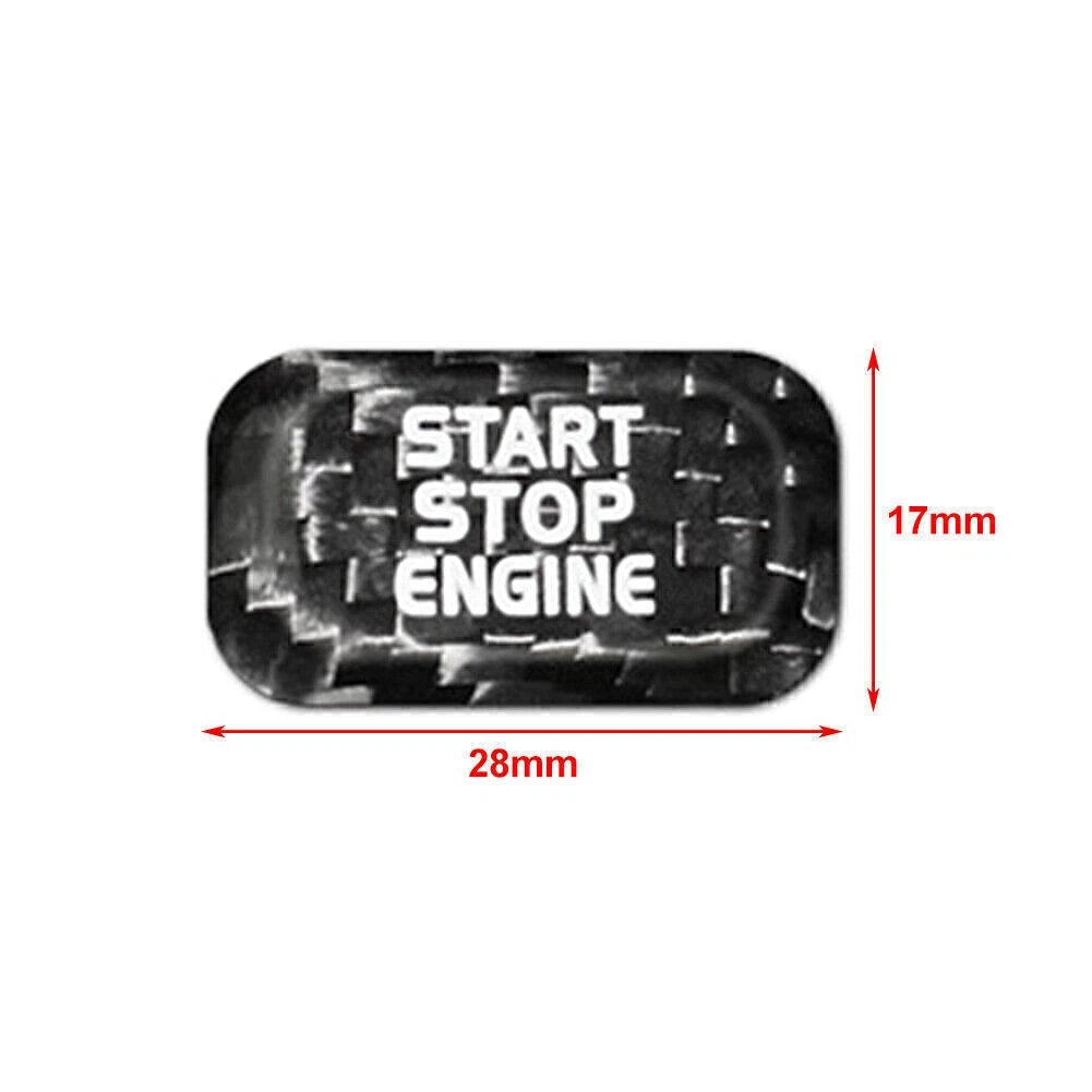 Carbon Engine Start Stop Button Sticker for Volvo V40 V60 S60 S80 XC60 (2012–2020)
