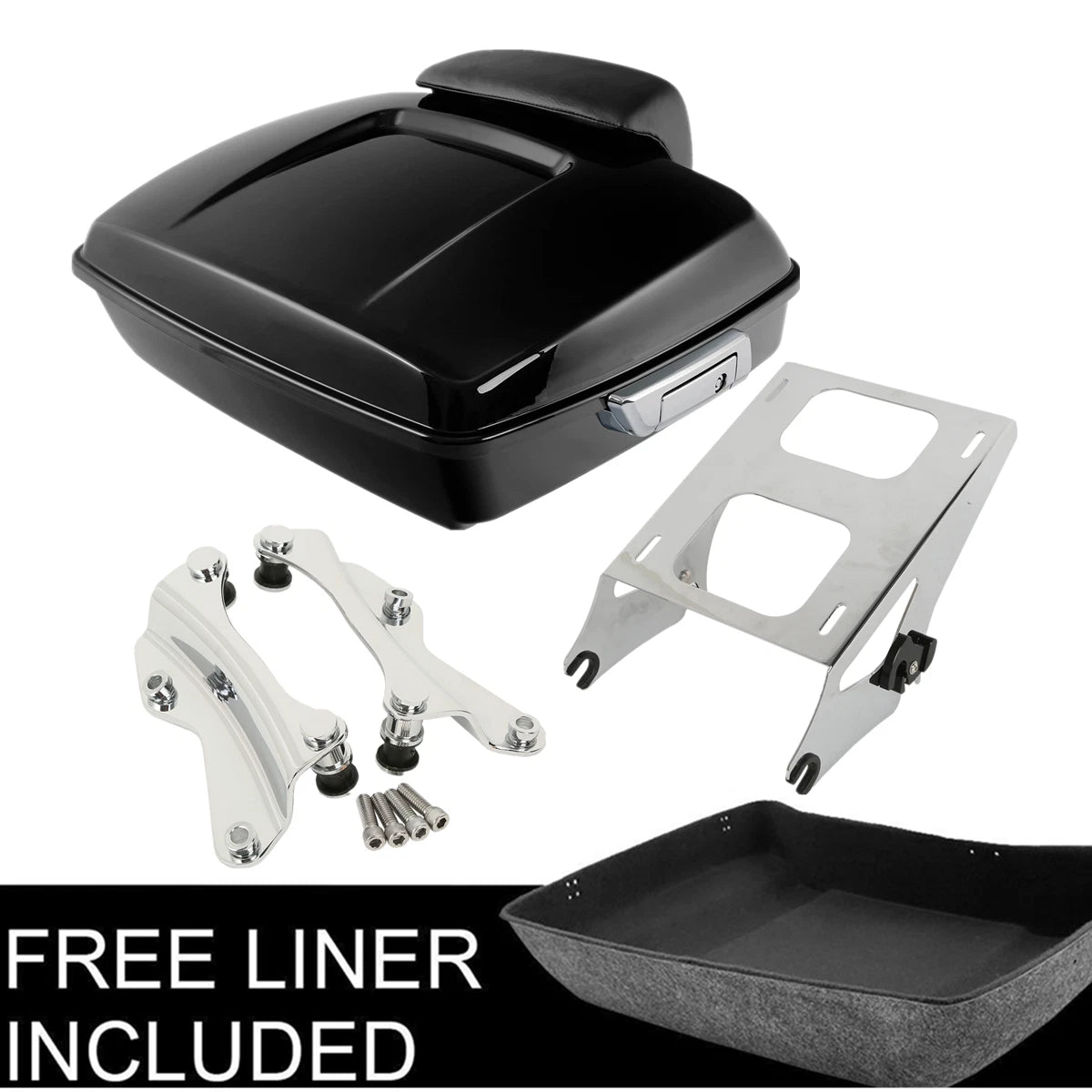 Chopped Trunk Pad Rack & Docking Kit for Harley Touring (2014–2023)