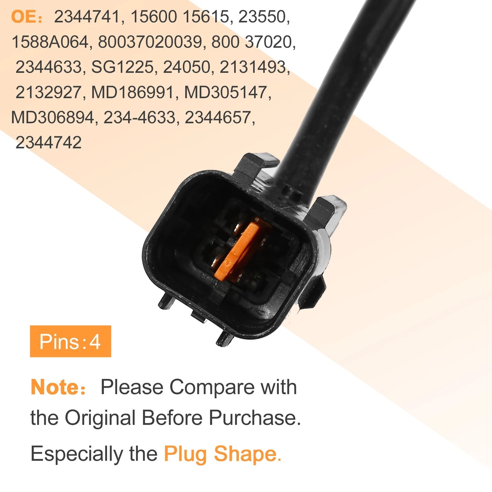 Oxygen Sensor Front Rear Replacement for Mitsubishi Montero Sport (1997–2004)
