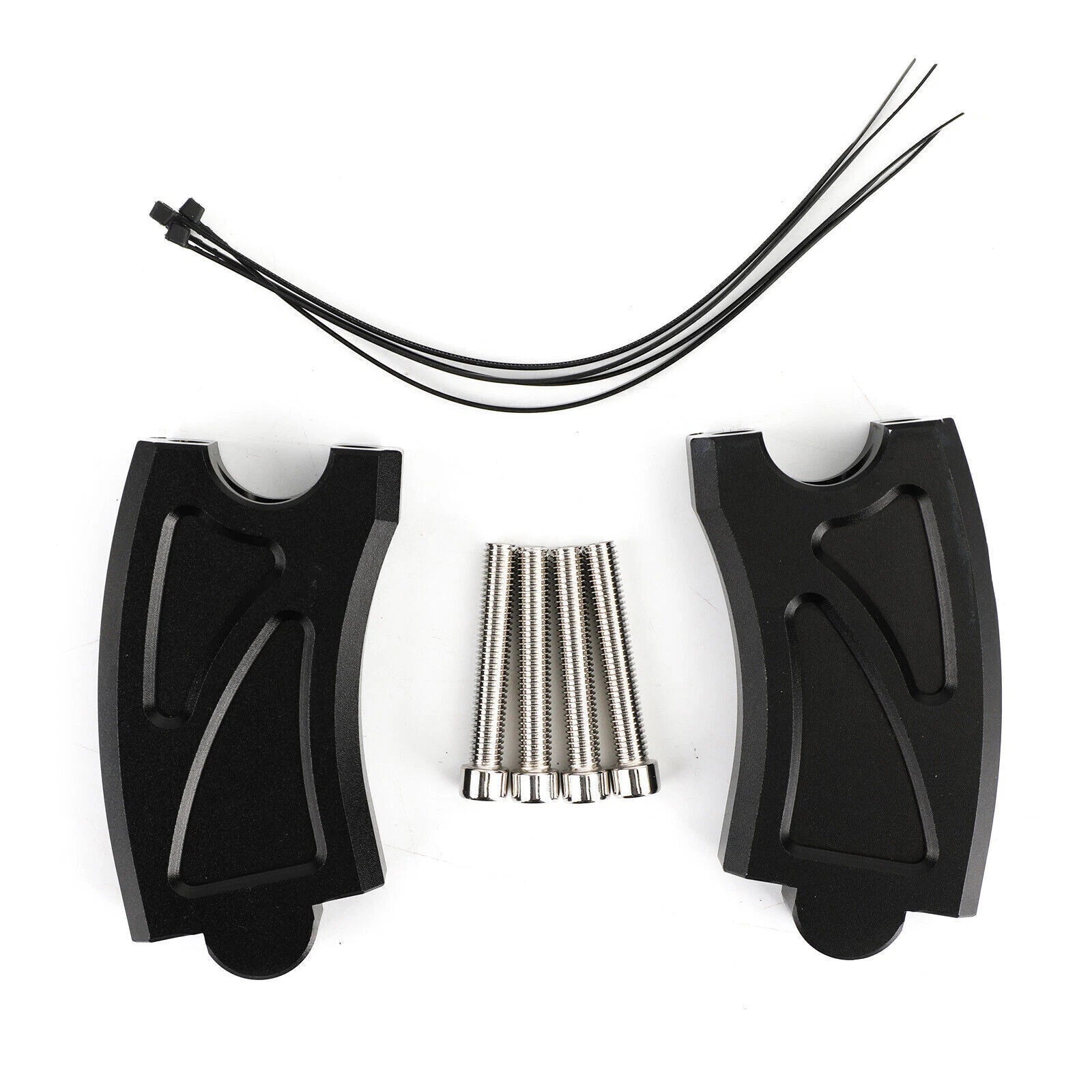 CNC Handlebar Risers for Honda Rebel CMX500 (2017–2023) Black T9