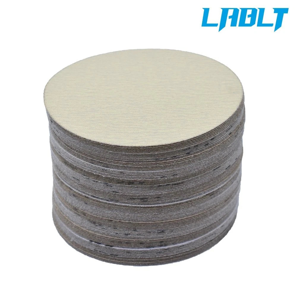 100 Pcs 6" Sanding Discs Hook Loop Pads 120 Grit NO-Hole