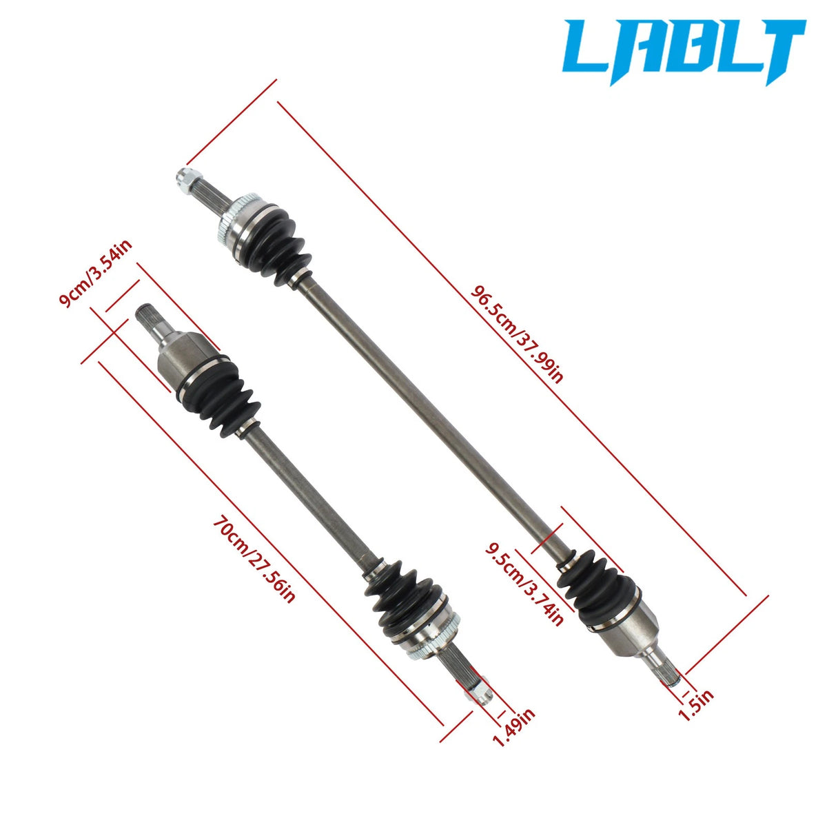 Front Left + Right CV Axle Shaft for Hyundai Elantra (2007–2010)