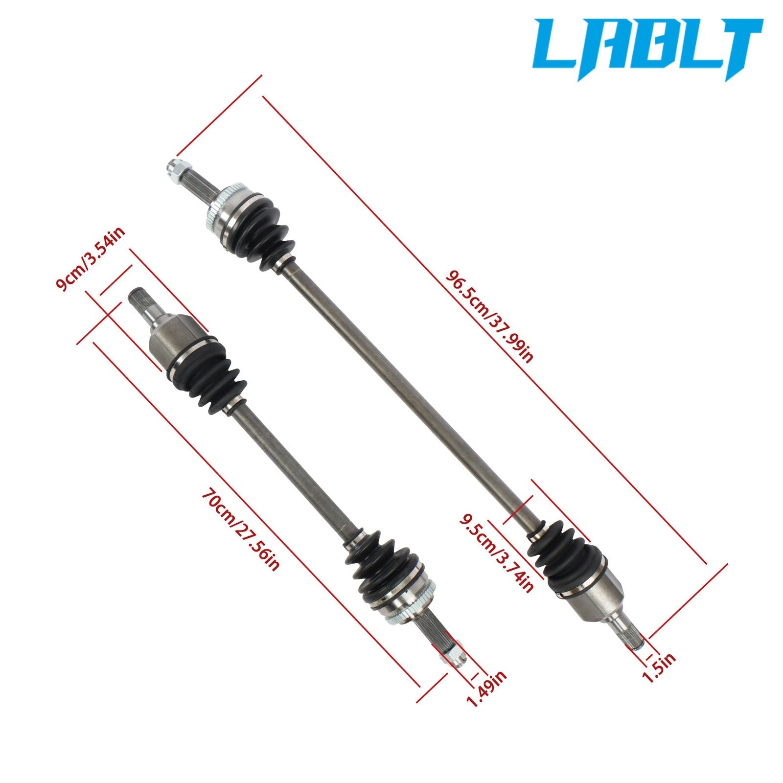 Front Left + Right CV Axle Shaft for Hyundai Elantra (2007–2010)