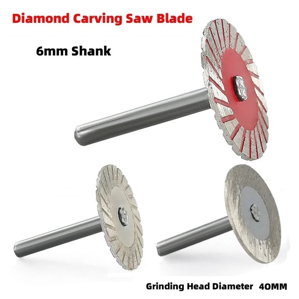 Disc with Mandrel for Wood Metal Stone Cutting 2# 3# 6mm Silver
