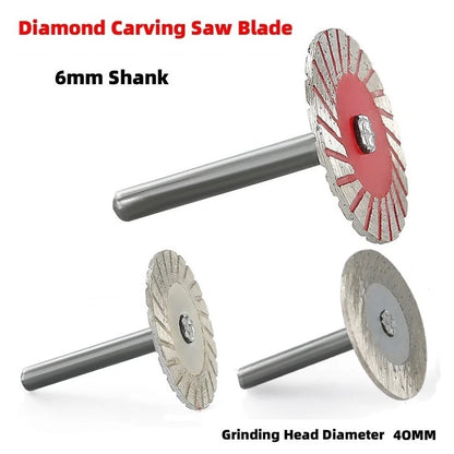 Disc with Mandrel for Wood Metal Stone Cutting 2# 3# 6mm Silver