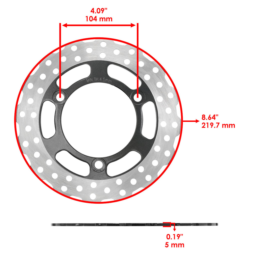 Rear Brake Disc Rotor Replacement for Kawasaki Mule 610 (2012–2019)
