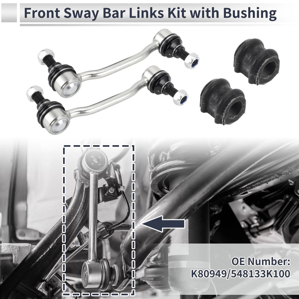 Front Stabilizer Bar Links with Bushing for Hyundai Sonata (2009–2010)