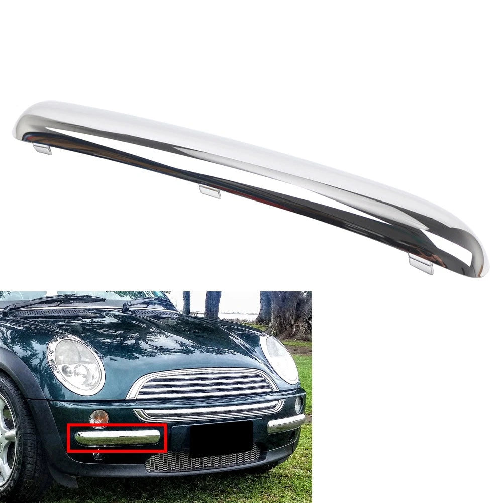 Chrome Front Bumper Molding Trim for Mini Cooper One Cabrio (2001–2004)