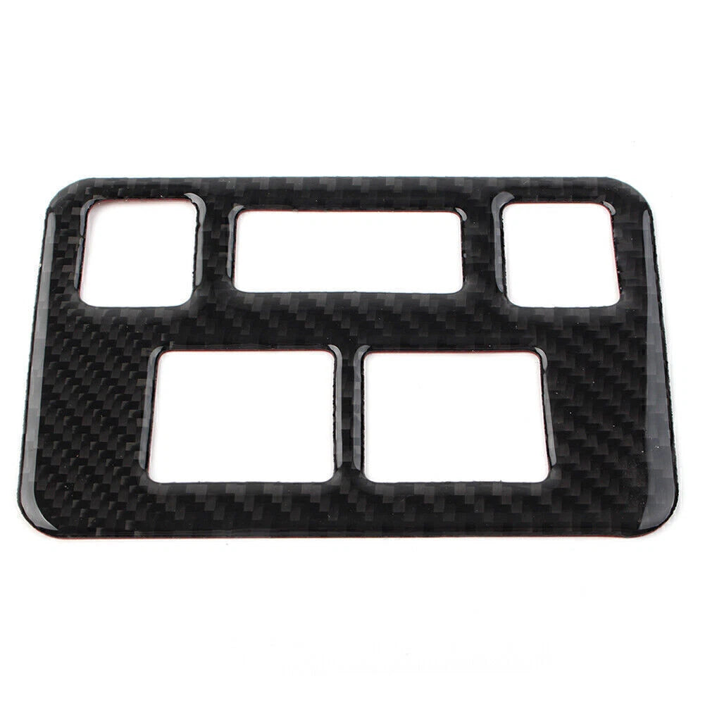 Carbon Fiber Front Headlight Button Frame Cover for Subaru Forester (2013–2018)