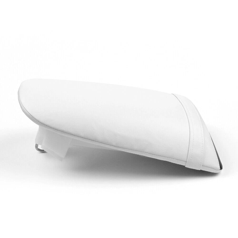 Passenger Rear Seat Leather Pillon for Honda CBR929R (2000–2001) White B