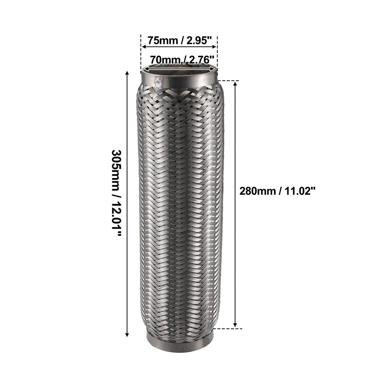 Exhaust Flex Joint 70x305mm Stainless Steel for Universal Fit