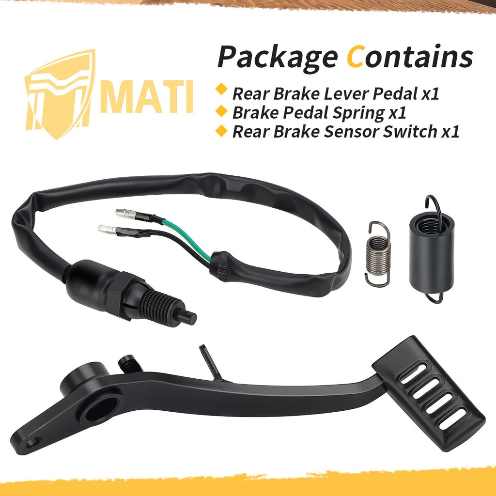 Rear Brake Pedal Lever w/ Sensor for Honda CBR250R (2011–2013) CB300F CBR300R (2015)