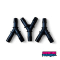 3X 1/2" Hose-Barb Y WYE Connector Fitting for HHO Air Fuel (Black Nylon)