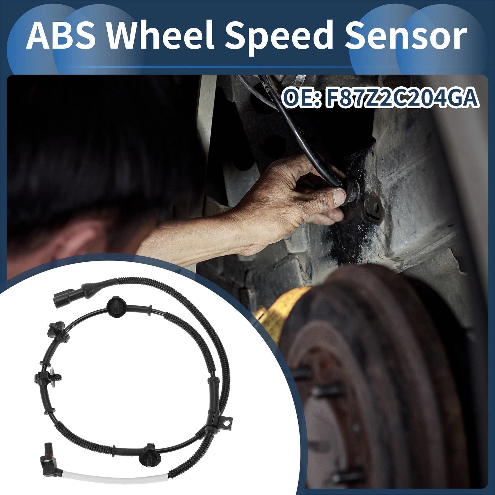ABS Wheel Speed Sensor Front Left for Ford Ranger (2011–2018) Replacement