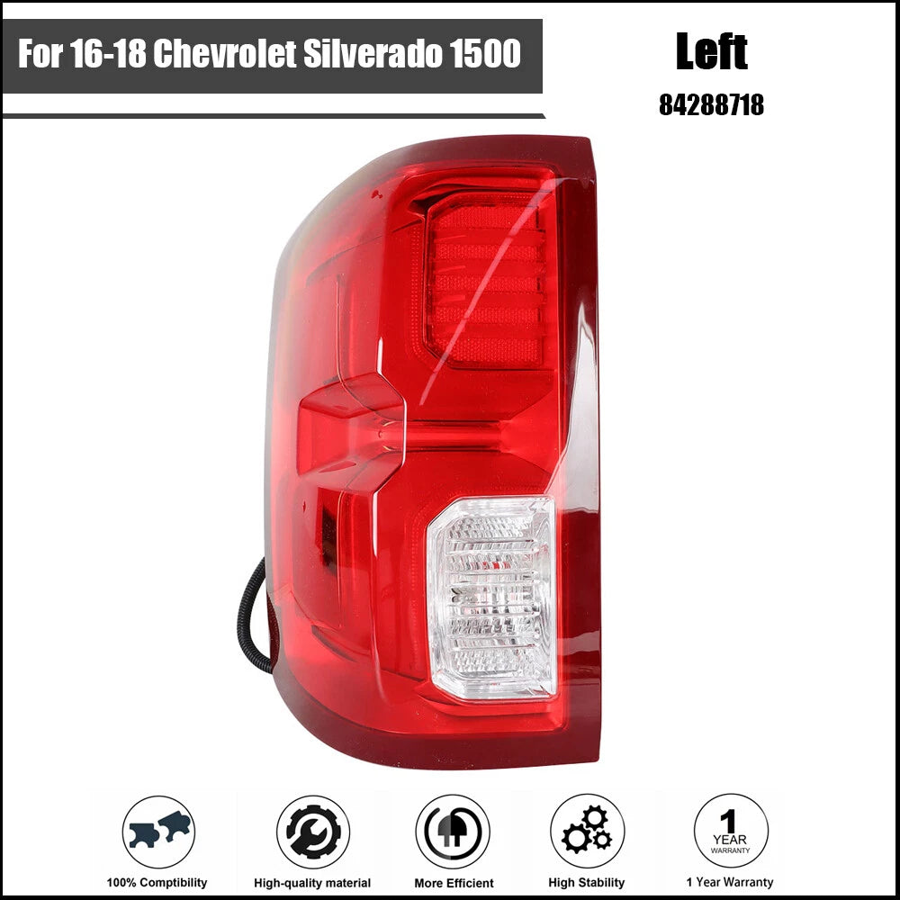Tail Light Assembly Set of 2 for Chevrolet Silverado 1500 (2016–2018)