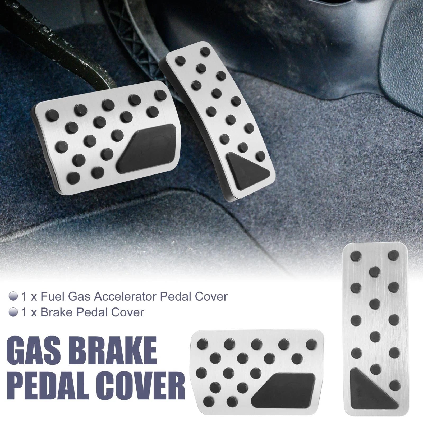Brake Pedal Pad Gas Accelerator Pedal Cover Set for Jeep (2011–2012)