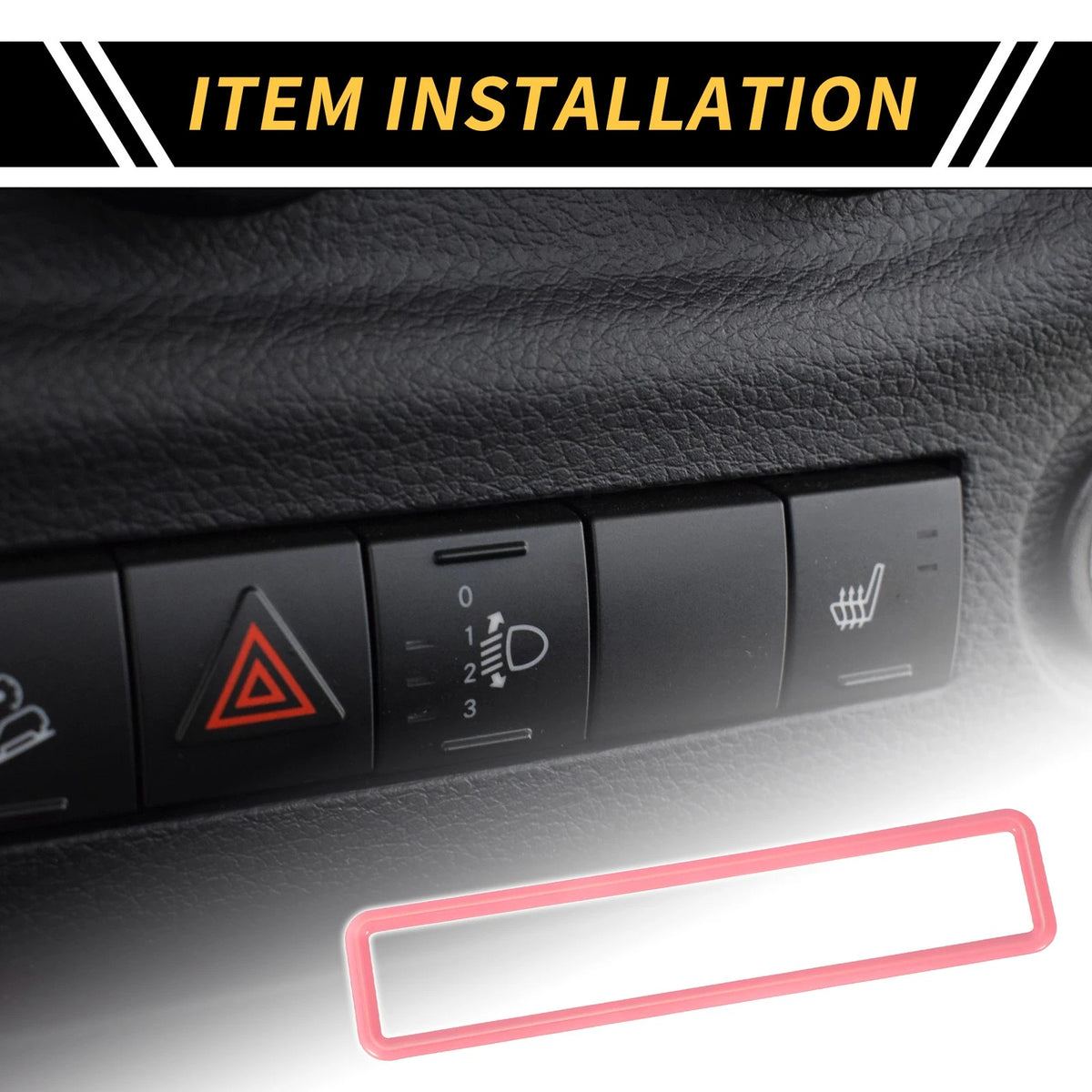 Emergency Light Switch Panel Trim for Jeep Wrangler JK (2011–2017) Pink