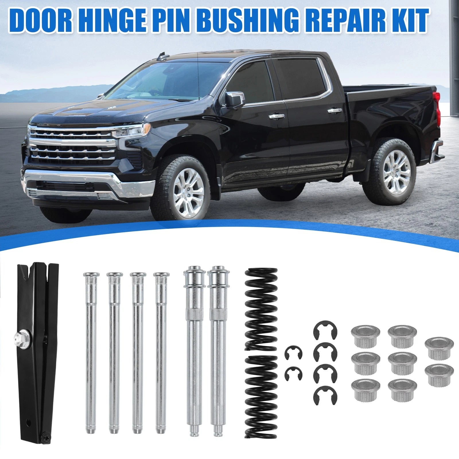 Door Hinge Pin Bushing Repair Set with Spring for Chevrolet Tahoe (1995–2000)