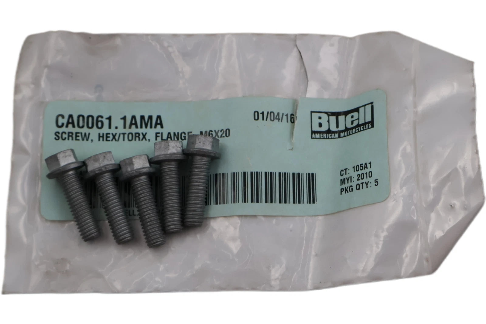 Screw Hex/Torx Flange M6X20 for Buell (CA0061.1AMA)