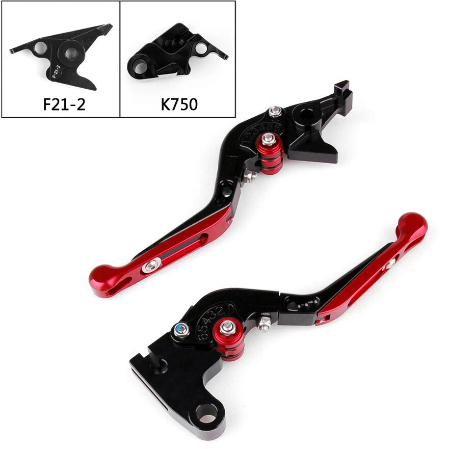 CNC Adjustable Clutch Brake Levers for Kawasaki Z900 (2017–2018) Red T9
