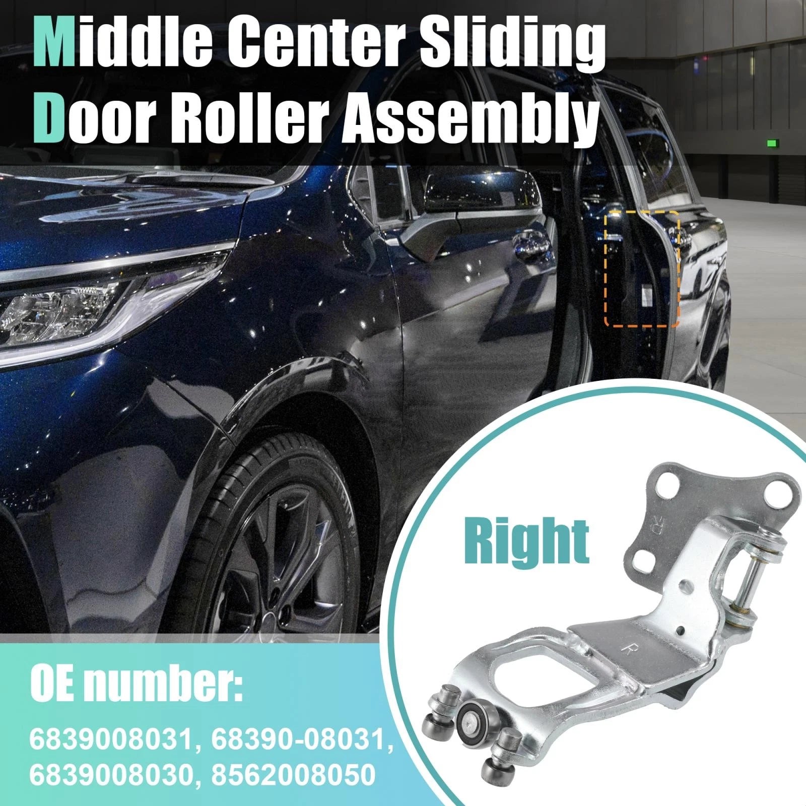 Right Slide Door Hinge Roller Assembly Replacement for Toyota Sienna (2004–2010)