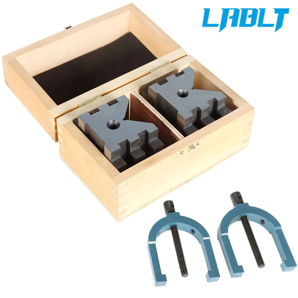 V-Block & Clamp Set for Multi-Use Applications (2-3/8" × 2-3/4" × 2")