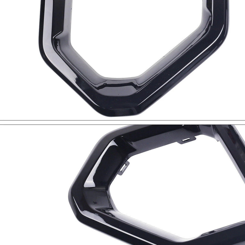 Gloss Black Front Fog Light Outer Bezel Cover for GMC Sierra Denali SLT (2019–2021)