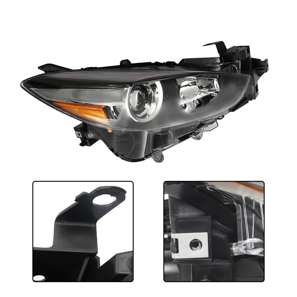 Headlight Assembly for Mazda 3 (2017–2018) Right Passenger Side Halogen