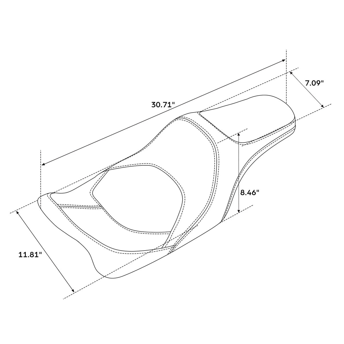 Rider Driver Passenger Seat for Harley Electra Street Road Glide King (2009–2023)