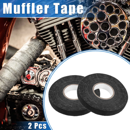 2 Pcs Muffler Tape 0.6 Inch x 66 Ft for Universal Car Noise Protection