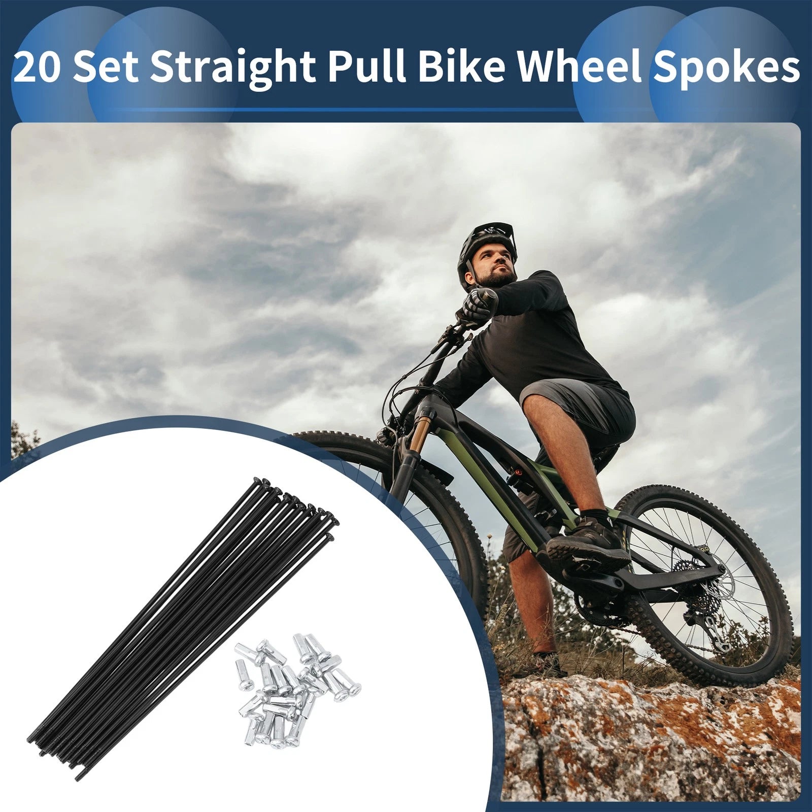 Bicycle Spokes Set 138mm Straight Pull for 14G Wheel Building (All Models)